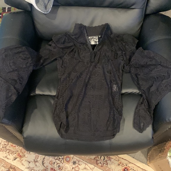 Morte Mistress Top [B] - S / Black gothic top preowned - Picture 5 of 10